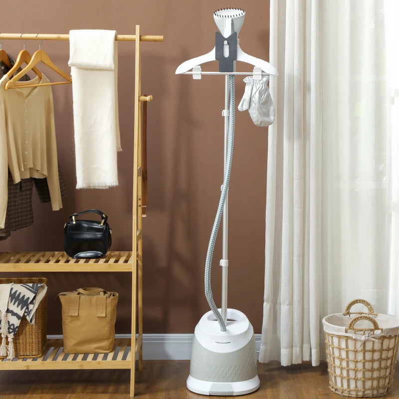 1800W Powerful Standing Clothes Steamer with Accessories in Grey