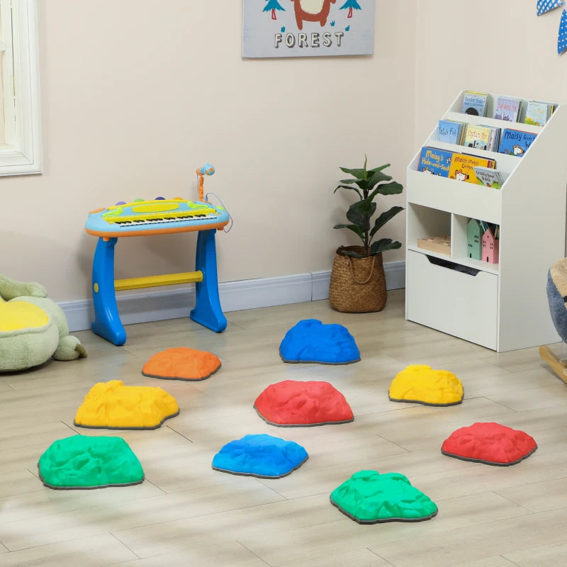 Colorful Balance Stepping Stones for Kids Non-Slip Indoor Outdoor Obstacle Course Ages 3-8