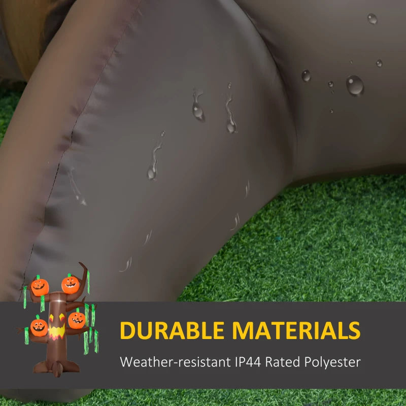 2.4m Halloween Inflatable Ghost Tree with 4 Pumpkins & LED Lights - Perfect Outdoor Indoor Decoration for Halloween Parties