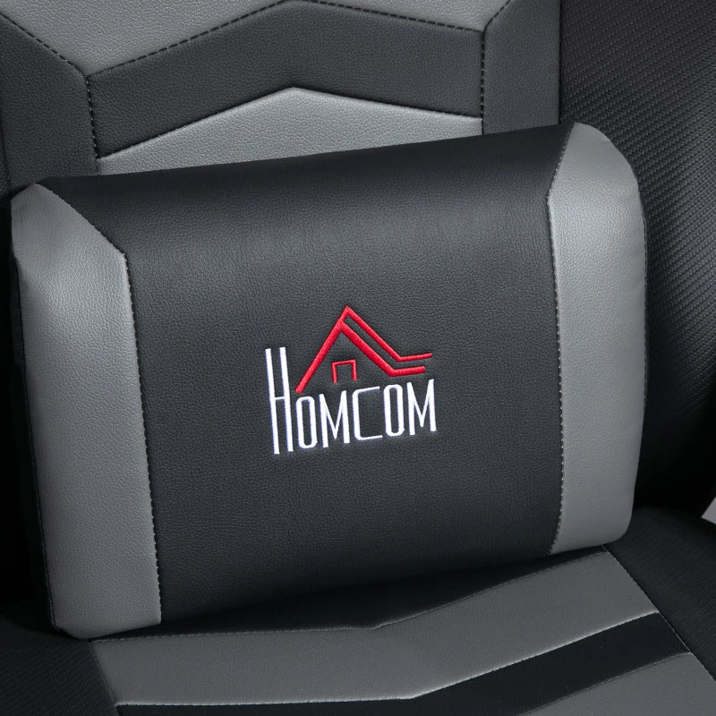 Comfortable Massage Recliner Chair with Remote Control, PU Leather, Cup Holders, Side Pockets, 360° Swivel, Grey