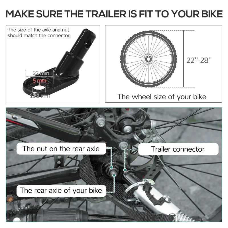 Steel Bike Trailer with Triple Safety Features for Outdoor Storage and Transport