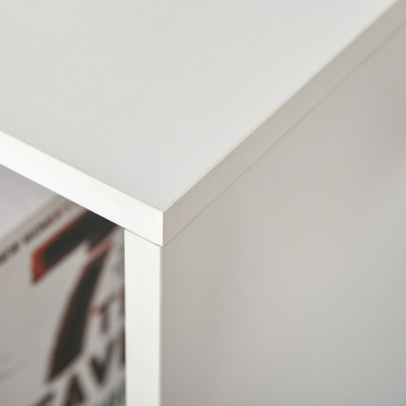 Stylish Six-Cube Bookcase in White Wood Effect - Modern Storage Solution for Home or Office Organization