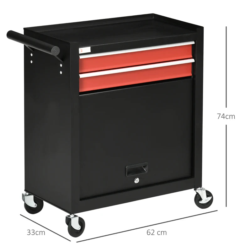 Lockable Tool Chest on Wheels for Easy Storage