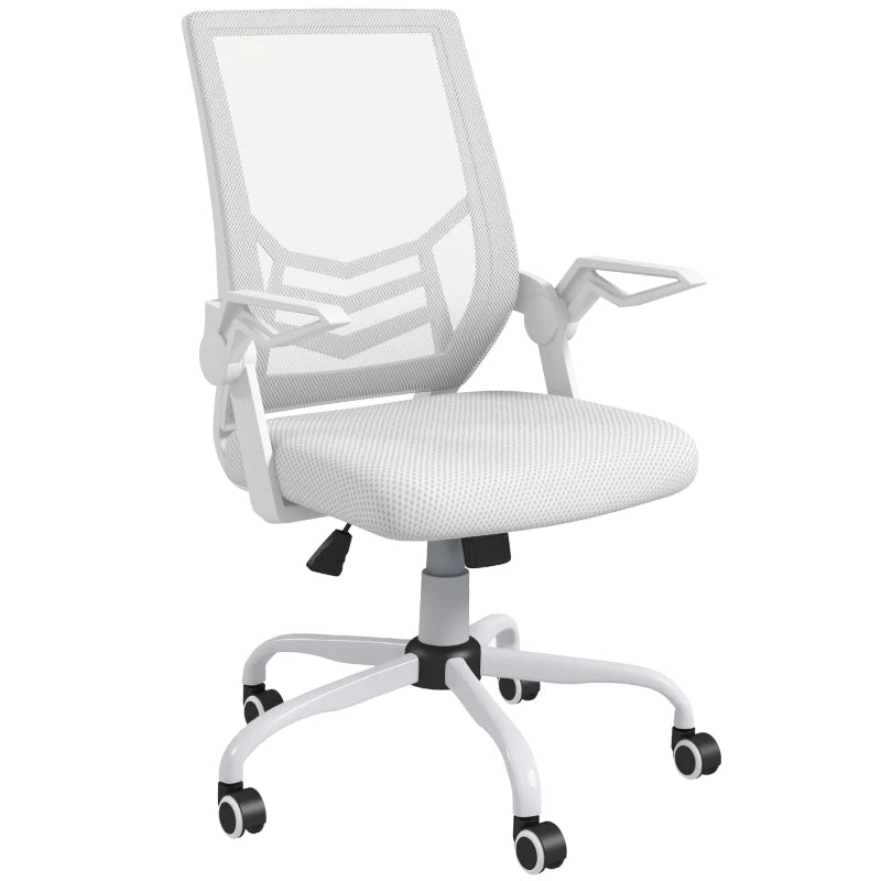 Vinsetto Ergonomic Mesh Office Chair with Flip-up Armrests and Lumbar Support for Home and Office