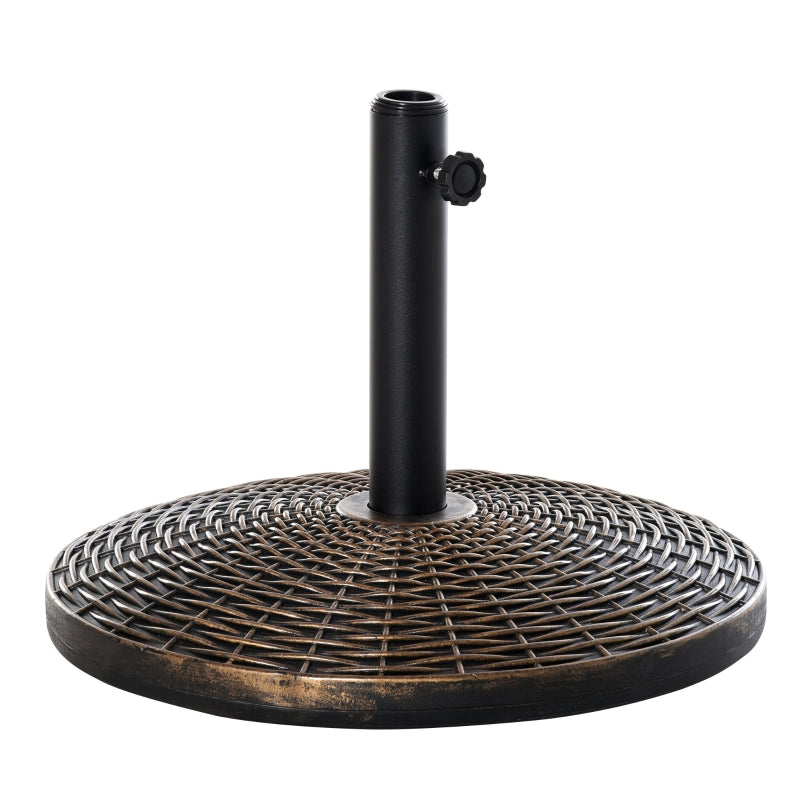 Round Cement Umbrella Base - Antique Bronze