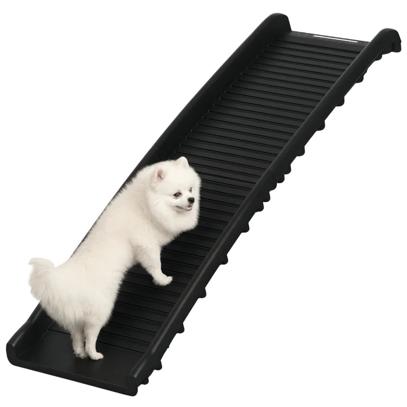 Foldable Pet Ramp for Dogs - Car Ramp for SUVs & Cars, Lightweight & Portable, Black Color