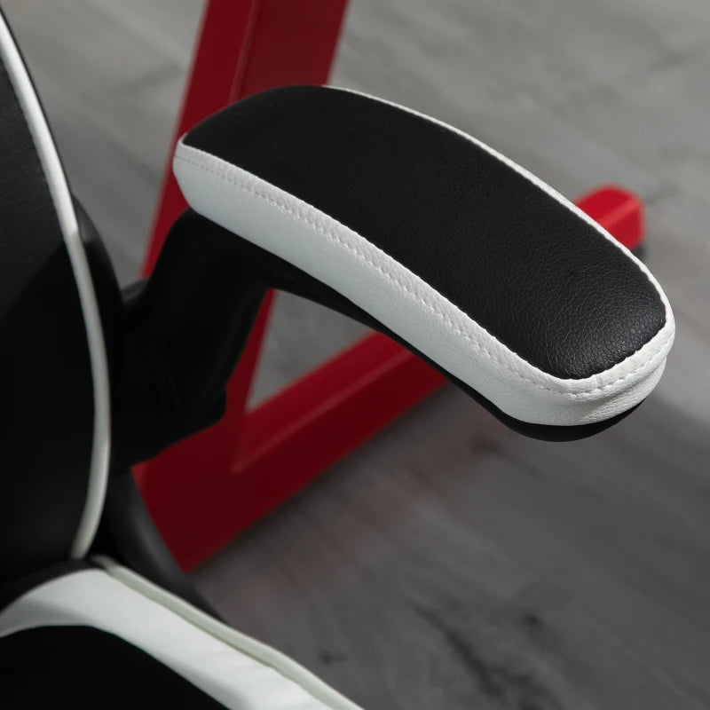 Vinsetto Ergonomic Gaming Chair - Adjustable Height, Swivel Base, PVC Leather - Black Home Office Desk Chair