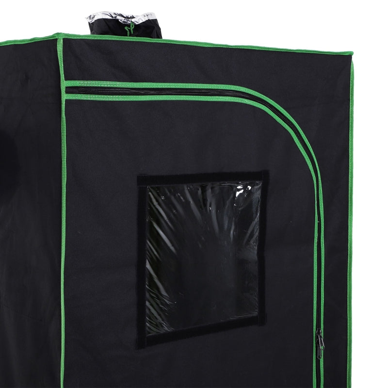 Black Hydroponic Grow Tent with Adjustable Vents, 80x80x160cm