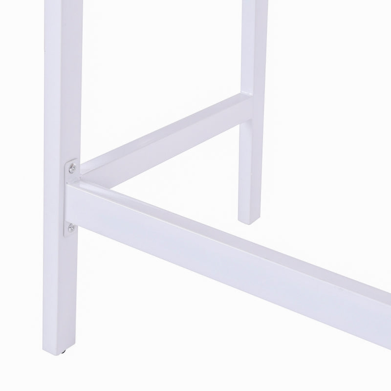 Modern Oak & White Computer Desk with Drawer, Storage, Cable Management - Stylish Writing & Study Workstation, 100x55x81.5cm