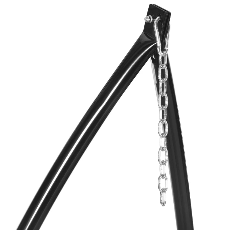 Black Metal C-Stand for Hanging Hammock Chair - Heavy Duty Construction