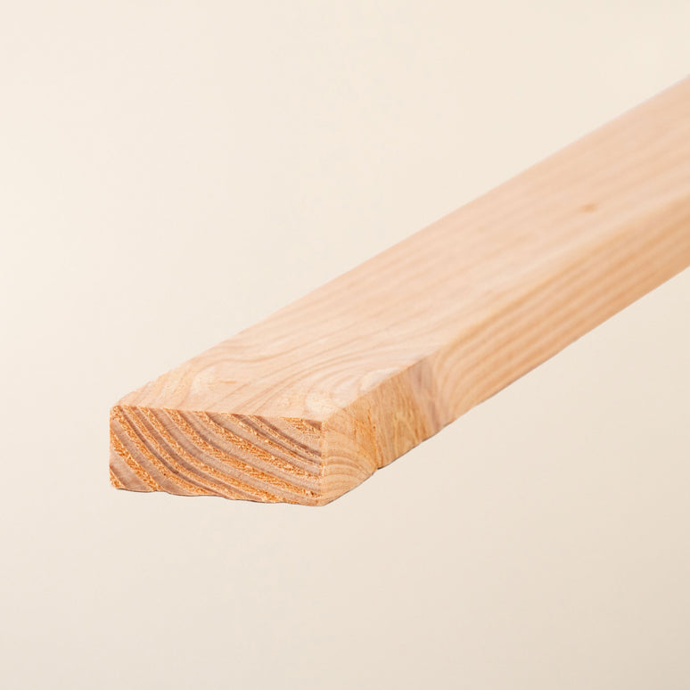 British Larch Planed Timber Board – 2" x 1" – Smooth Planed Home-Grown Softwood for Joinery & Cladding