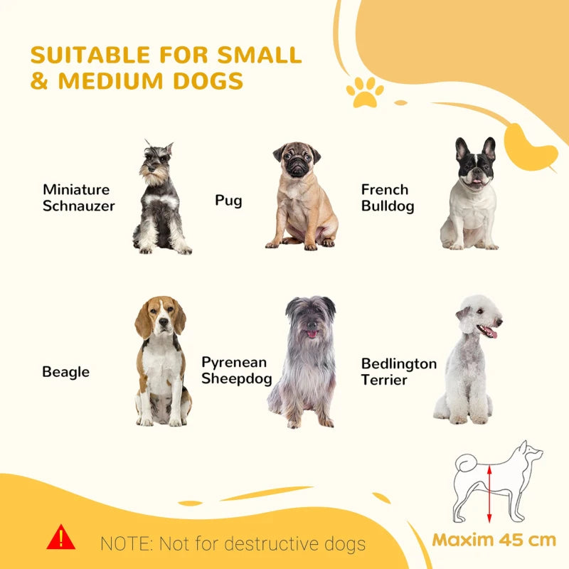 Freestanding Dog Gate - Foldable Indoor Pet Fence, Wooden Barrier for Doorways & Hallways, Adjustable 69H x 104-183 cm