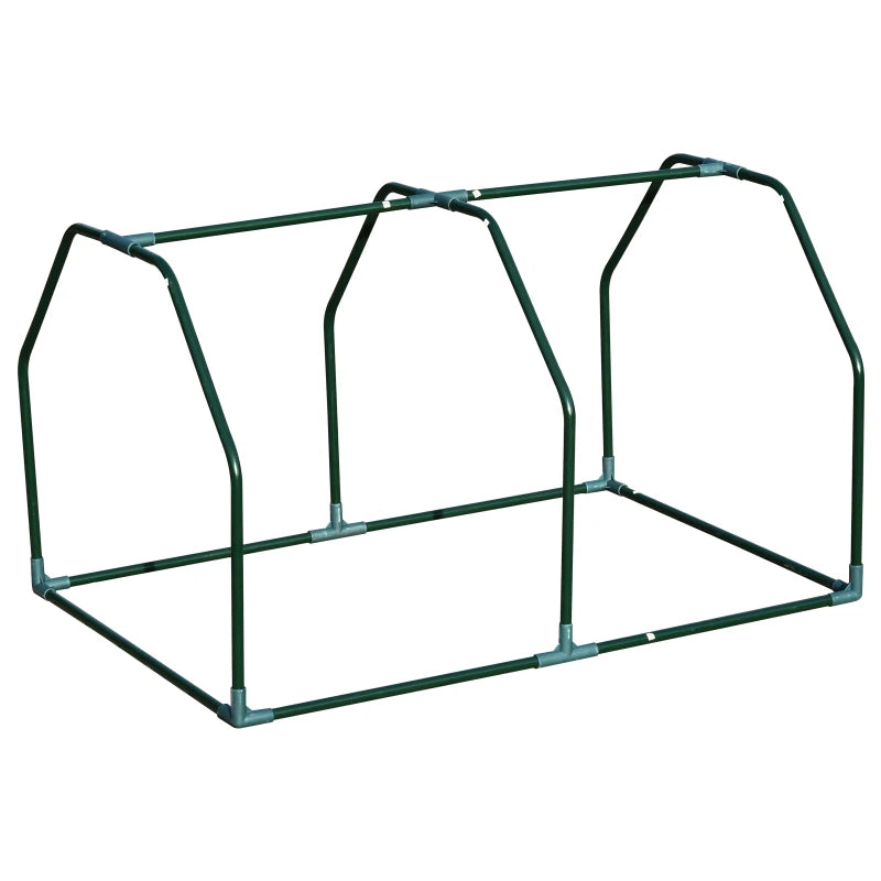 Compact Greenhouse with White Steel Frame - 99L x 71W x 60H cm