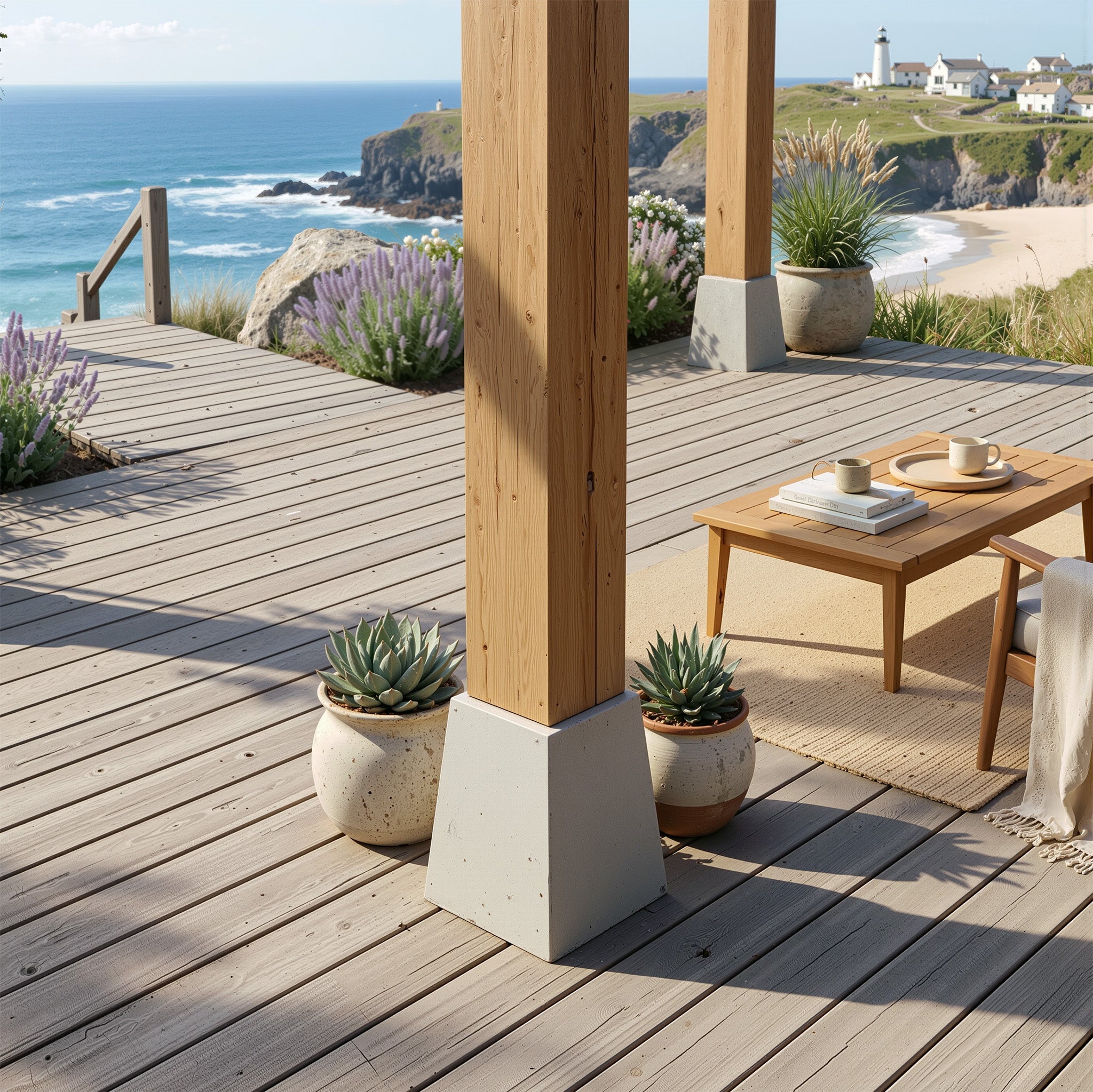 Tapered Design Staddle Stone with Stainless Steel Pin (150mm x 150mm)
