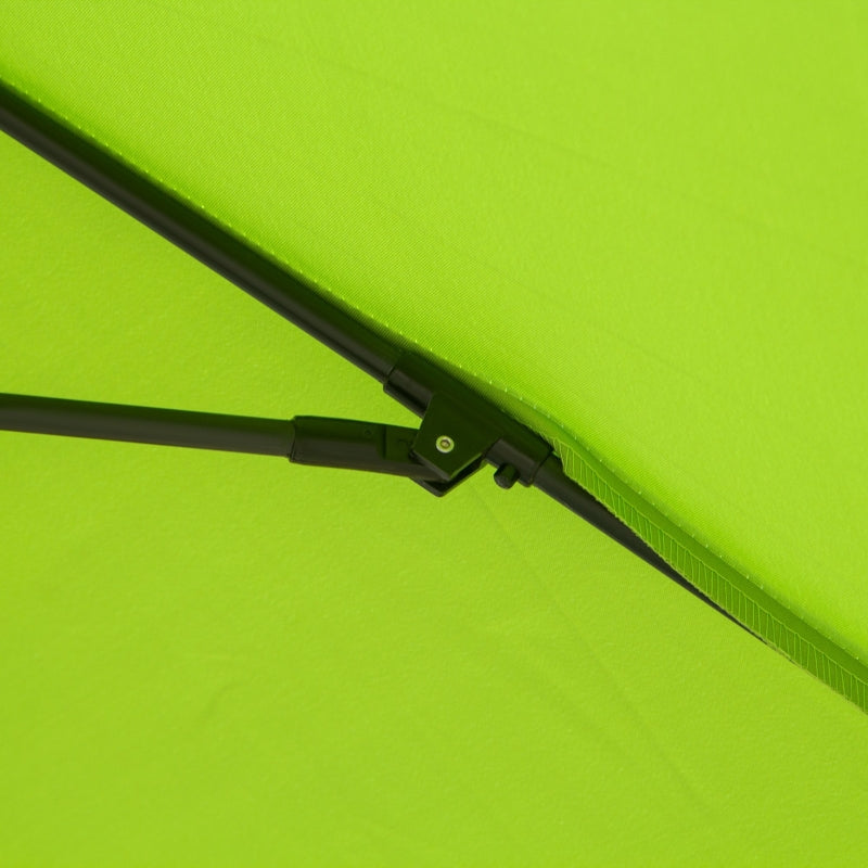 Green Tilting Garden Parasol Umbrella with Fibreglass Ribs