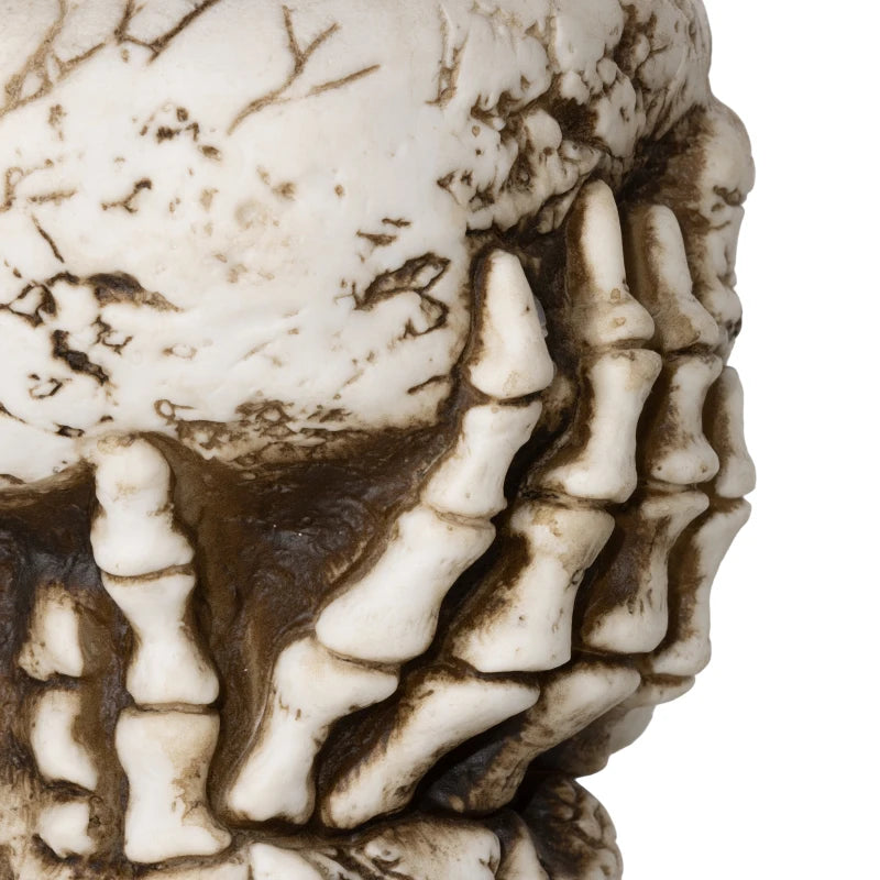 14cm Skeleton Candy Bowl - Light Up Eyes & Sound Effects - Halloween Outdoor Decoration & Prop for Haunted House