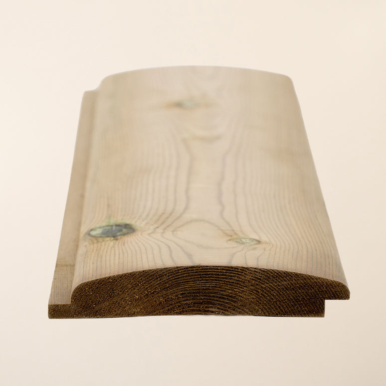 Pressure-Treated Redwood Loglap Board – 119mm x 21mm – Exterior Timber Cladding