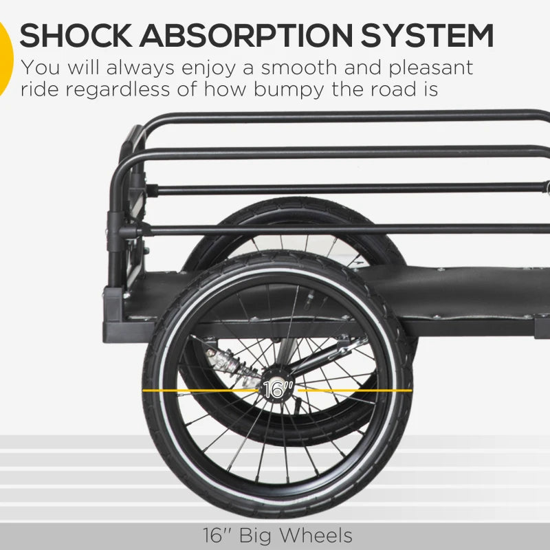Steel Bike Trailer with Triple Safety Features for Outdoor Storage and Transport