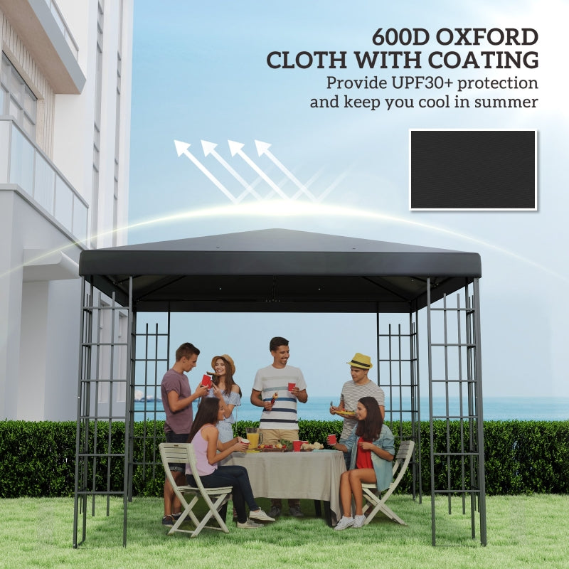 Durable Black 3x3m Gazebo Frame Replacement