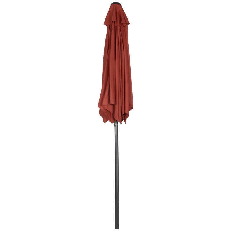 Wine Red 2m Outdoor Garden Parasol Umbrella with 6 Sturdy Ribs