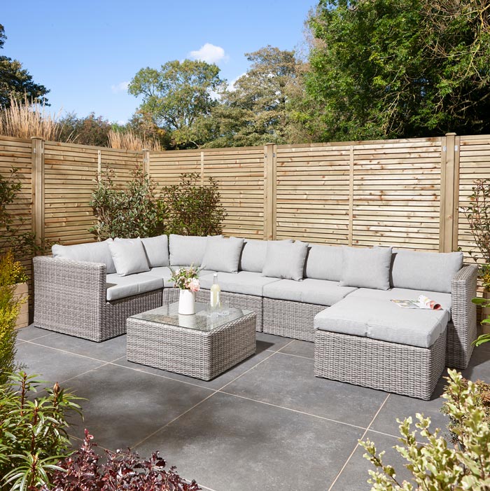 Outdoor Marbella Rattan Corner Sofa Set