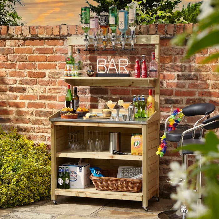 Outdoor Wooden Mini Bar for Garden Parties