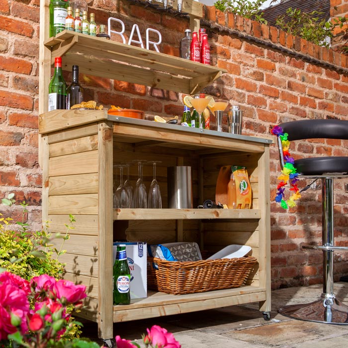 Outdoor Wooden Mini Bar for Garden Parties