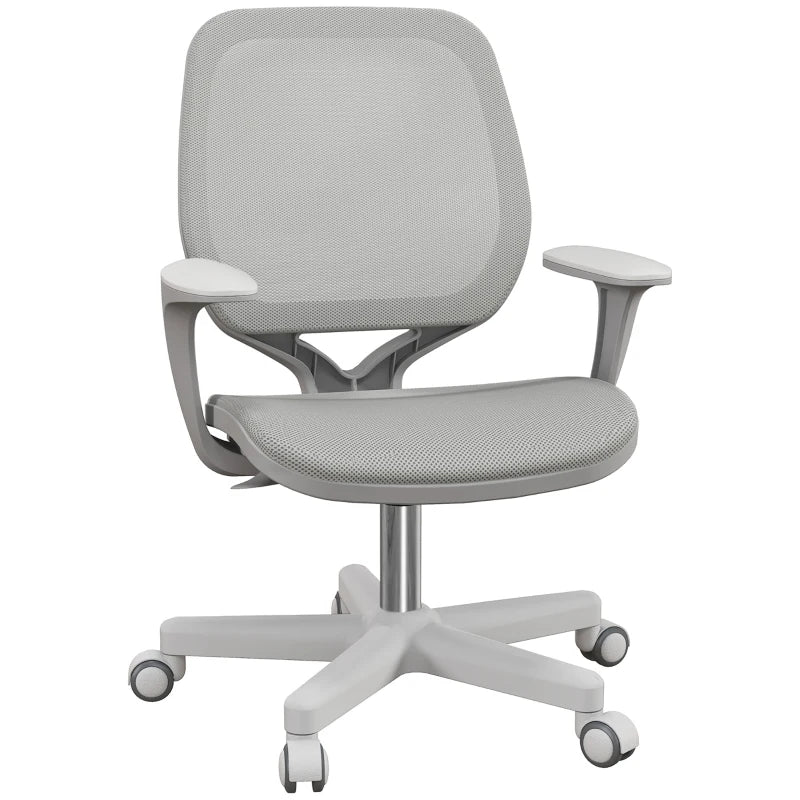 Vinsetto Ergonomic Mesh Back Office Chair - Adjustable Height, Grey, 44-56cm, Comfortable Desk Chair for Home & Office