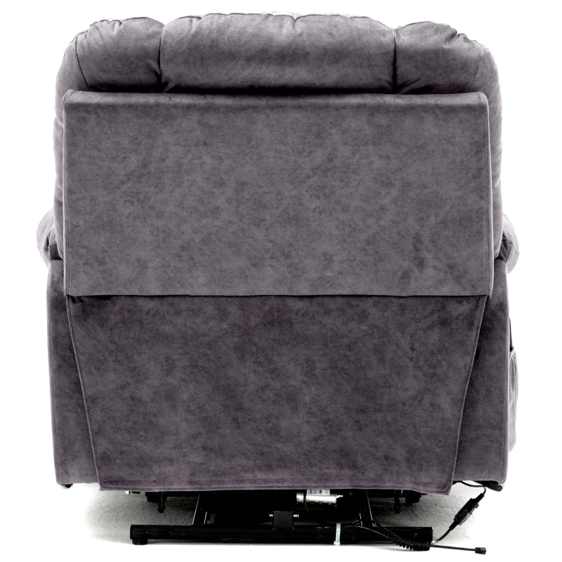 Ergonomic Power Massage Recliner Chair with Heat, Vibration, USB Ports and Safety Mechanism - Dark Grey