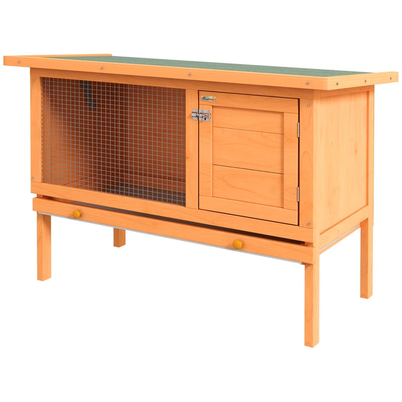 Outdoor Rabbit Hutch & Guinea Pig Cage - Spacious Bunny Shelter, 90 x 45 x 65cm, Weatherproof & Durable