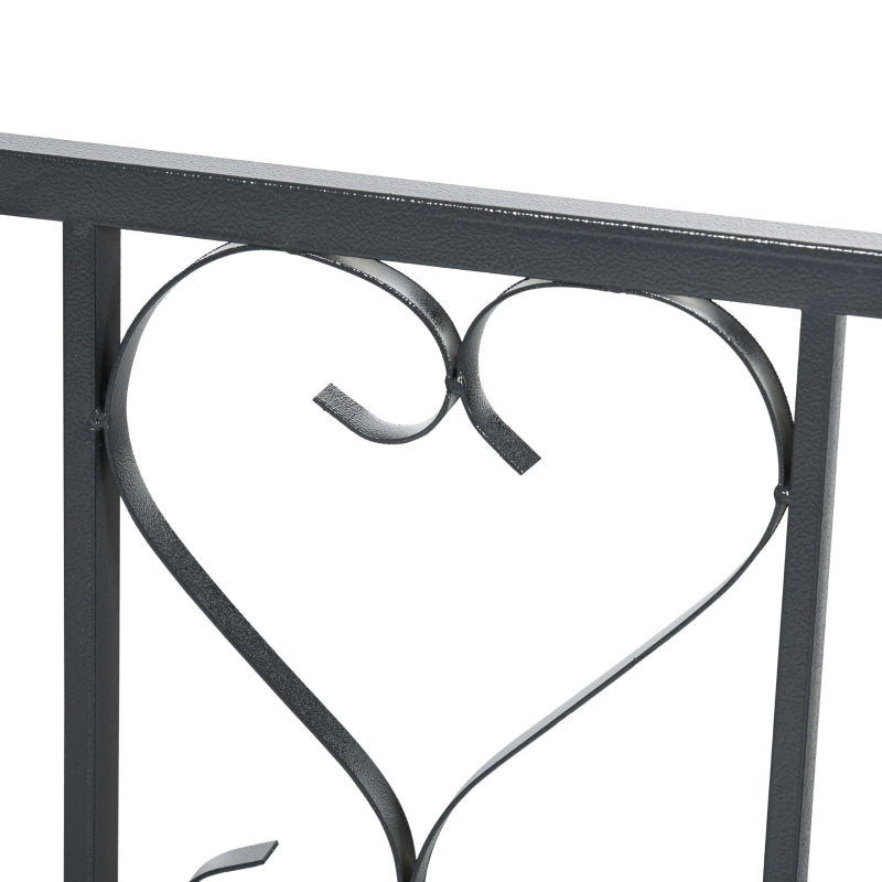 Metal Garden Arch with Double Gates for Climbing Plants, Roses, Vines - Outdoor Wedding Arbor