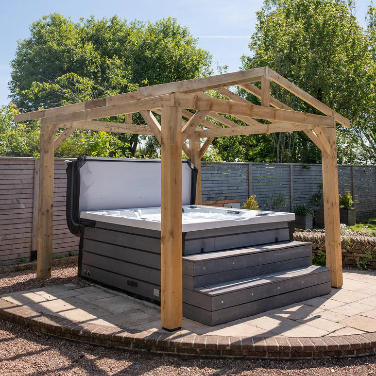 Ruby Wooden Pergola - Open Roof - Apex Structure - No Overhang