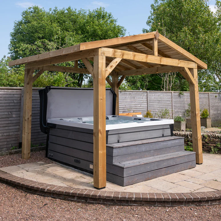 Ruby Wooden Apex Gazebo with Treated Featheredge Roof - Classic Garden Gazebo (No Overhang)