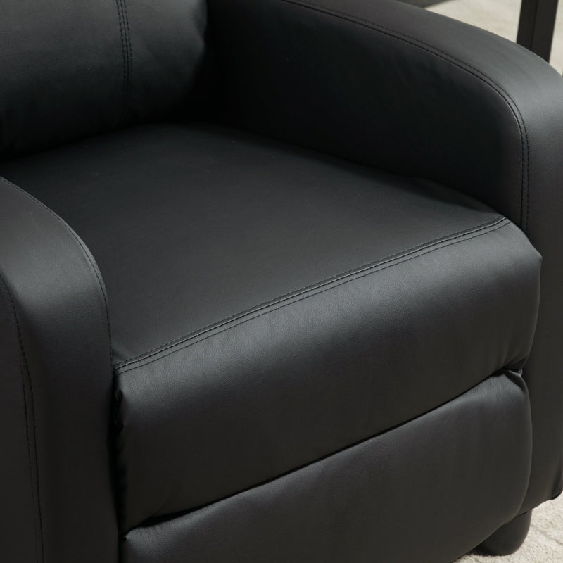 Massage Recliner Armchair in Faux Leather with Adjustable Leg Rest and Side Pocket for Living Room