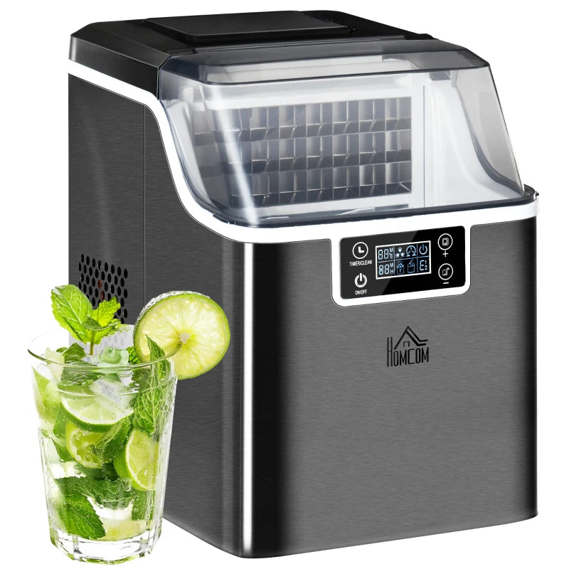 3.2L Compact Ice Maker with LCD Display and Accessories in Black