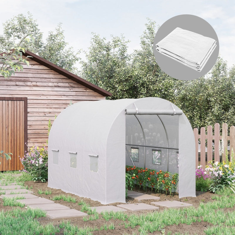 Greenhouse PE Cover for 3x2x2m Tunnel Greenhouse - White