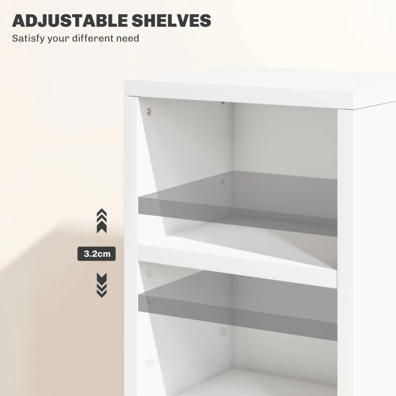 Set of 2 High Gloss White CD Storage Units - Stylish and Modern Organizer for 102 CDs - Perfect for Home Decor