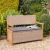 Rattan Storage Bench - Natural Colour