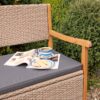 Rattan Storage Bench - Natural Colour