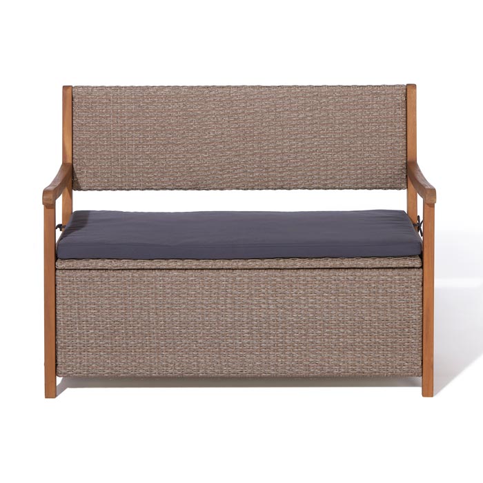 Rattan Storage Bench - Natural Colour