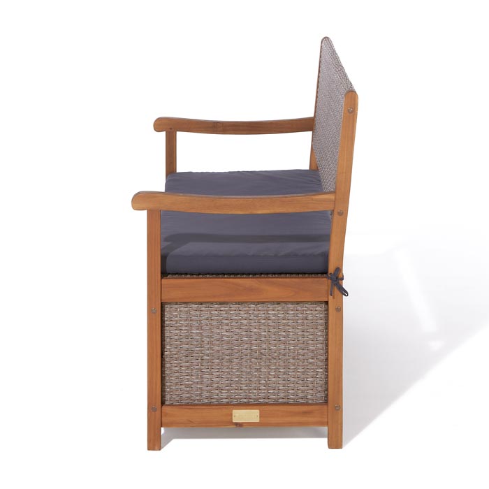 Rattan Storage Bench - Natural Colour