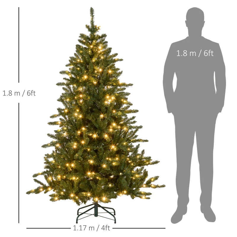 6ft White Light Artificial Christmas Tree - Pre-Lit, Realistic Look, Perfect for Holiday Decor, Easy Assembly, Indoor Use