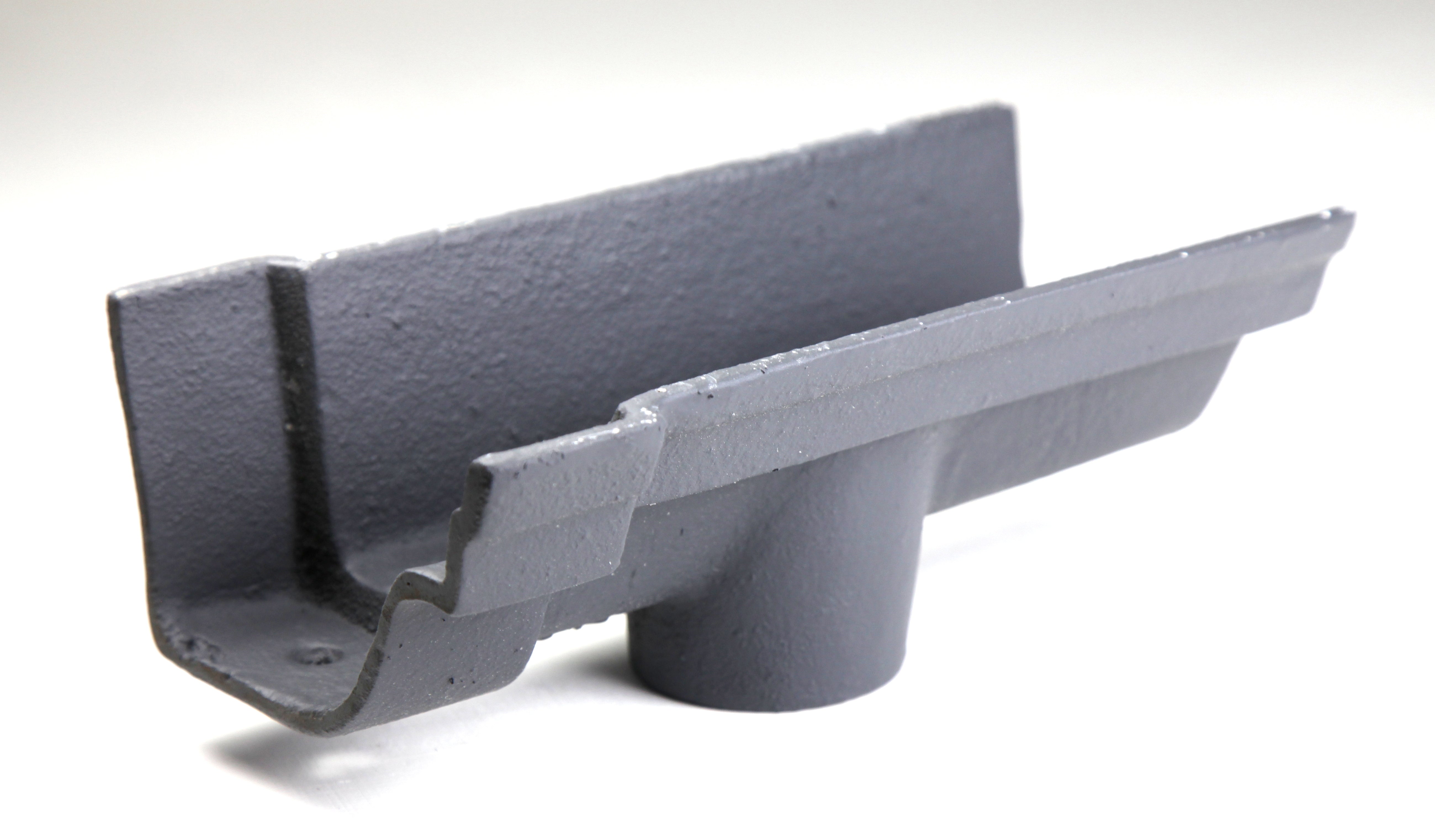 Hargreaves Cast Iron 115mm Notts Ogee 75mm Nozzle - Primed