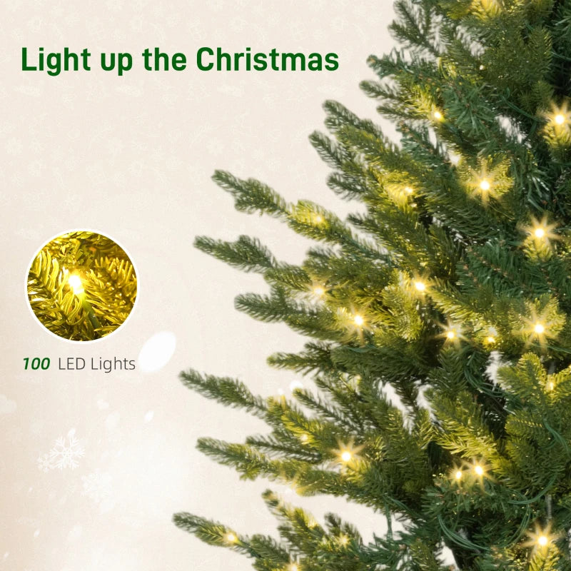 Set of 2 Green 4ft Artificial Christmas Trees with Lights - Perfect Holiday Decor for Home & Office