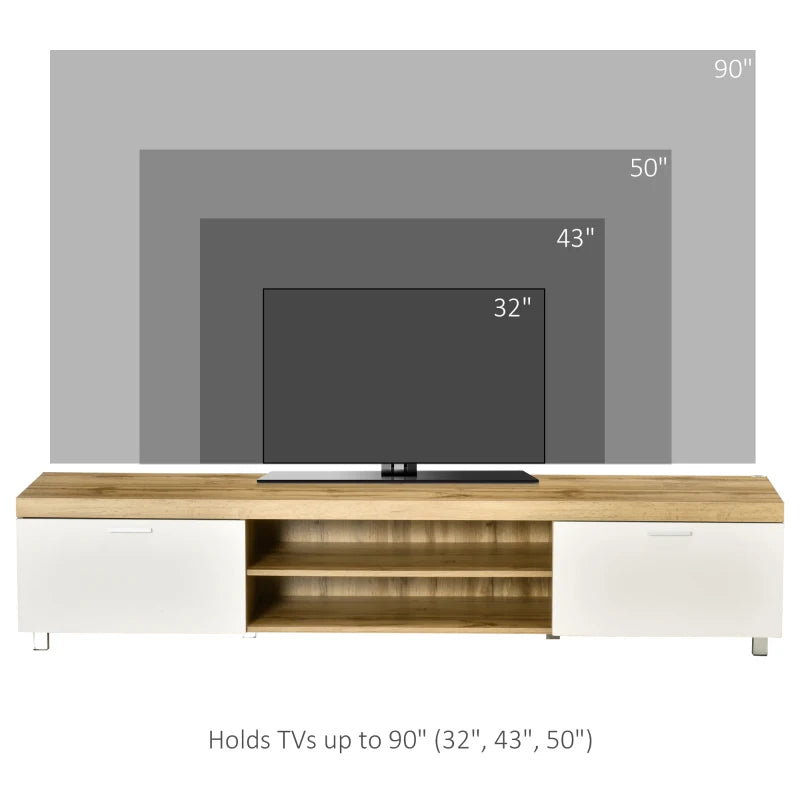 Modern TV Unit Cabinet Entertainment Center for TVs up to 90 Inches with Storage Shelf for Living Room and Bedroom