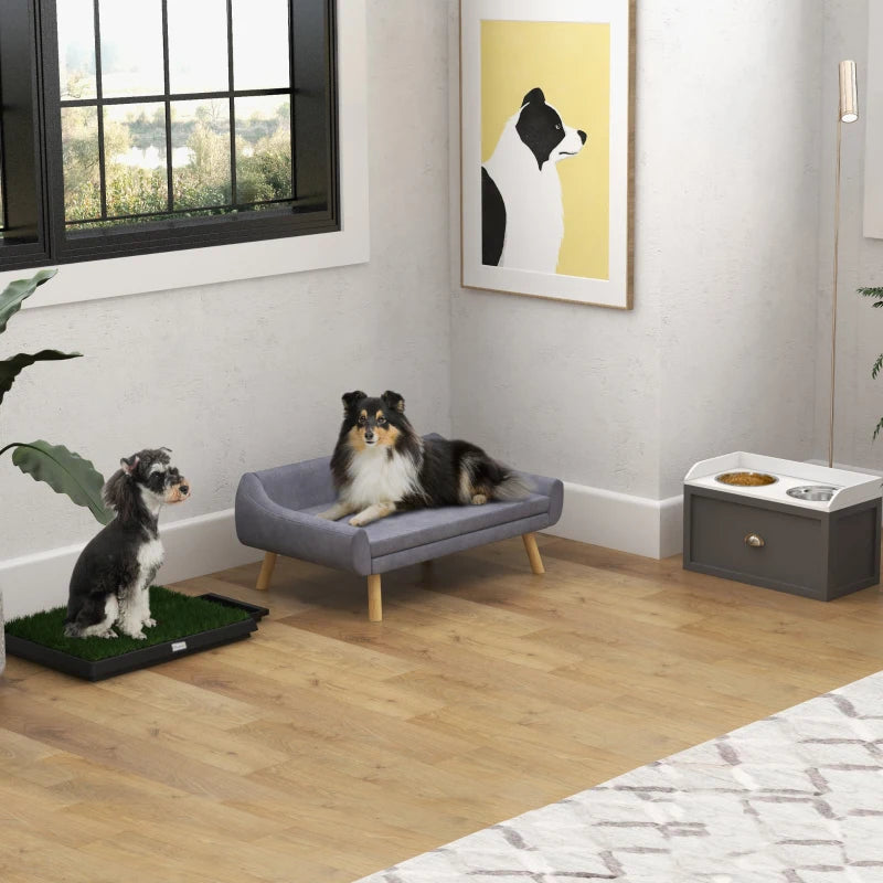 Indoor Pet Dog Toilet Mat - Potty Training Grass Restroom with Tray & Loo Pad for Easy Cleanup