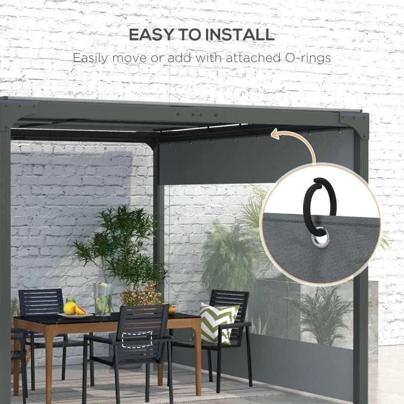 Grey Pergola Panels Set - 3 x 2m, Pack of 2