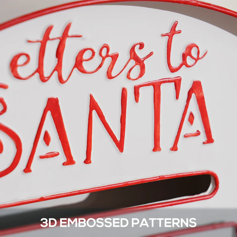A5 Christmas Letter Postbox - Festive White & Red Design for Holiday Mail, Perfect for Letters to Santa