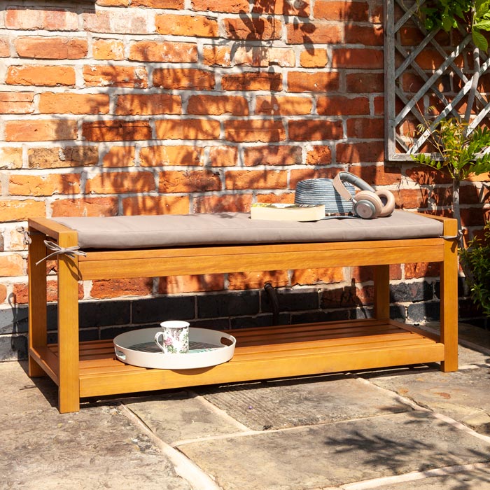 Outdoor Wooden Bench - Stylish Design