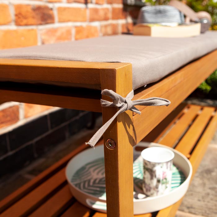 Outdoor Wooden Bench - Stylish Design